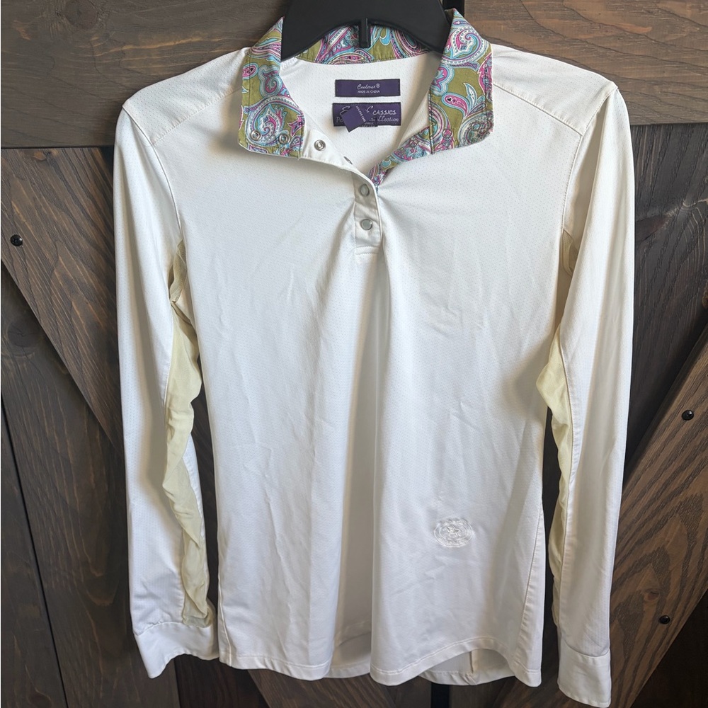 Essex Classics Equestrian Long Sleeve Shirt with Paisley Collar